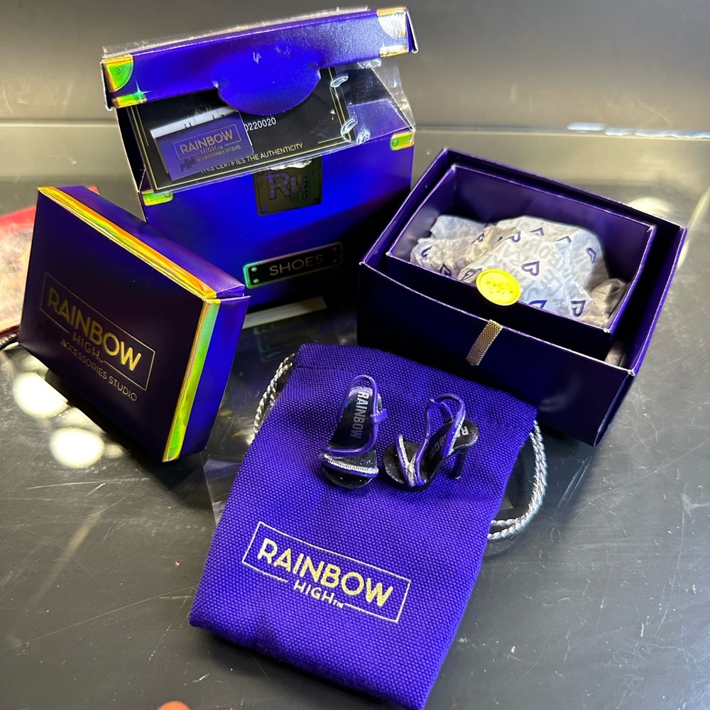 Rainbow High Mini Accessories Studio Violet Willow Crystal High Heels Doll Shoes